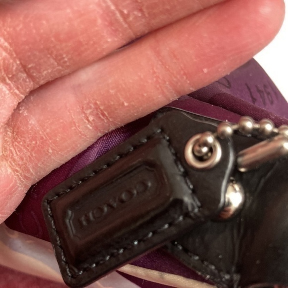 Coach mini purple snaphead bag RARE - Picture 9 of 11